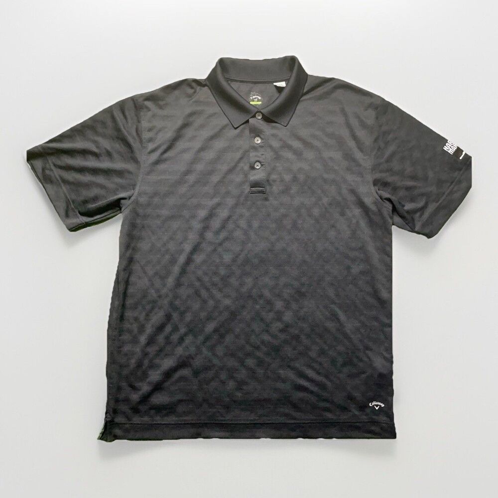 Callaway X Series Golf Shirt Men’s XL Black Polo Harley Marine Logo